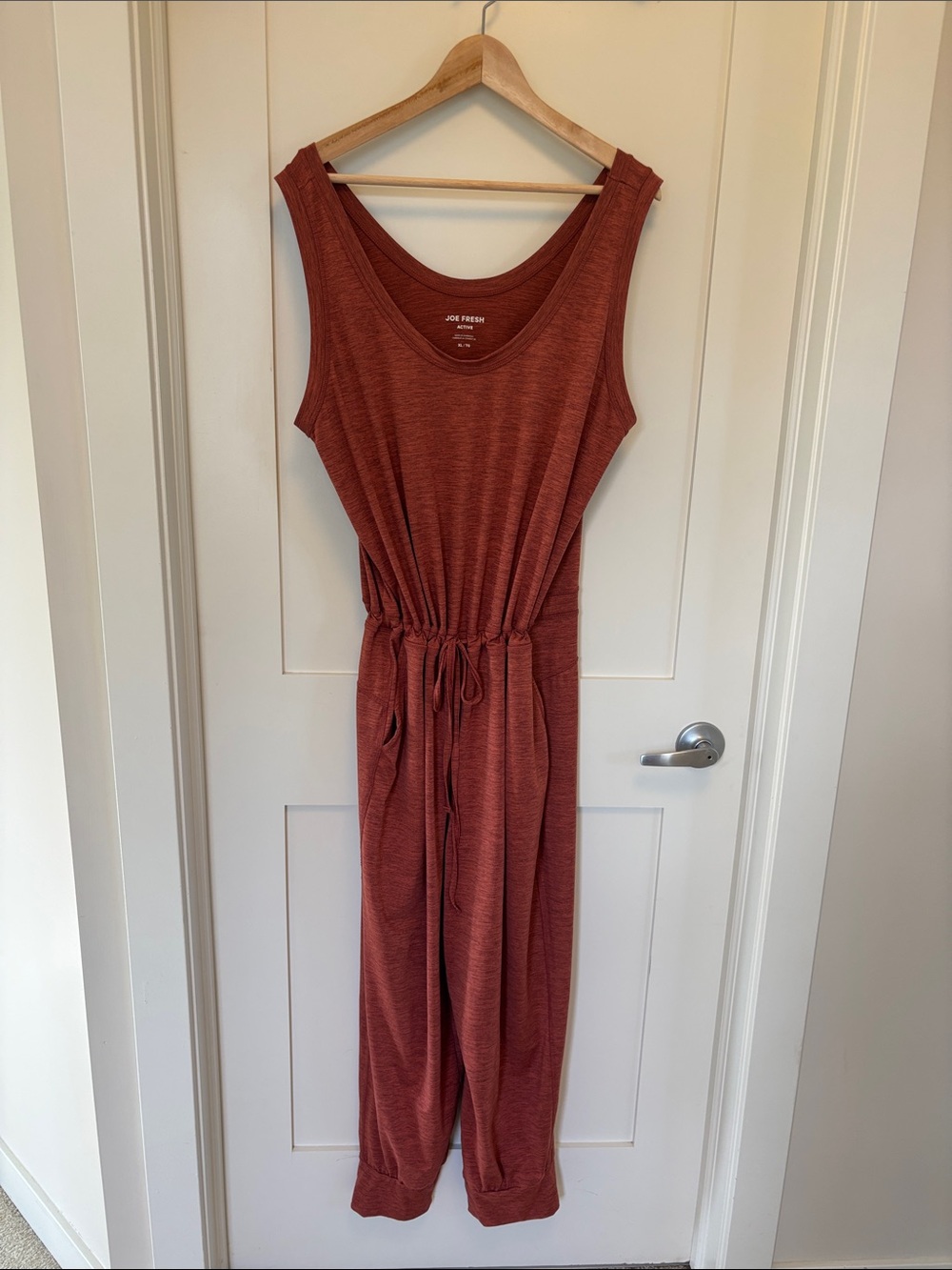 Joe Fresh Rust Sleeveless Long Jumpsuit